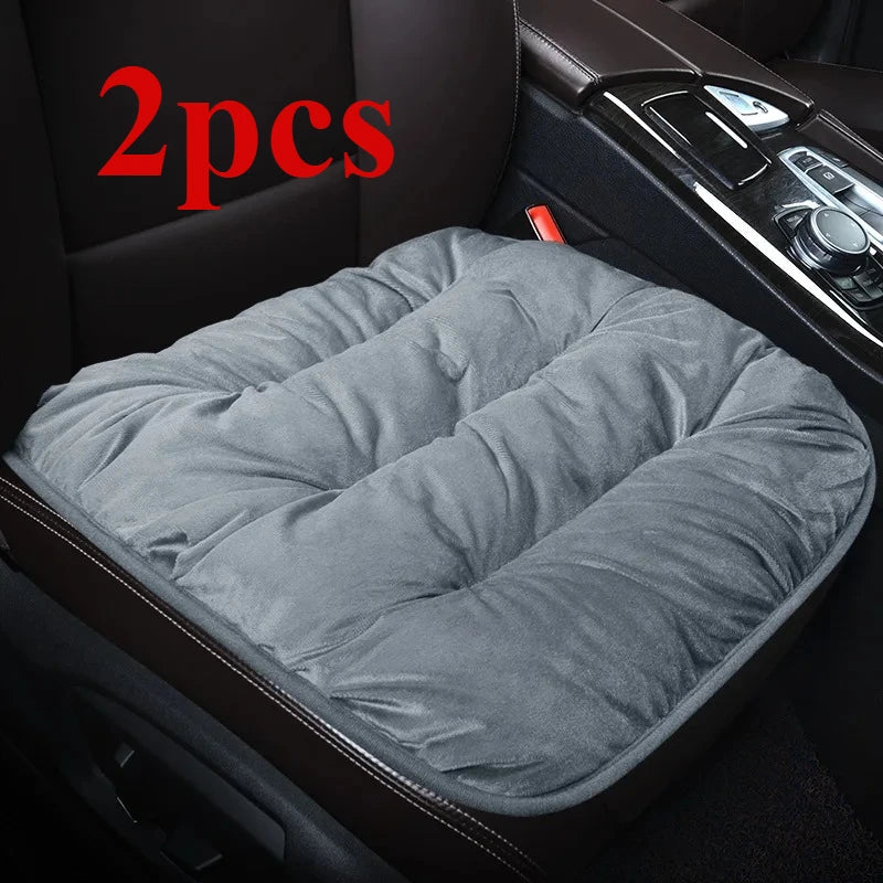Car Seat Covers Winter Short Fleece Seat Cushions Front Pads 2 Pcs