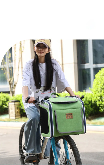 Bicycle Carrying Cat Dog Pet Bag Portable Backpack Organizer