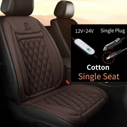 Car 12V/24V Quick Heating Flannel Warm Winter Cushion
