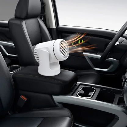 Car 360° Rotate 3 Adjustable Power Heating Fans