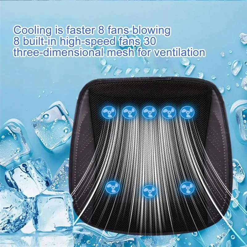 Lightweightseat Cushion With Fan USB Fan Sitting Pad 3 Speeds Adjustable Cushion For Travel Home