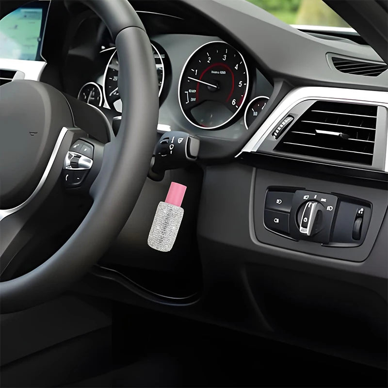 Car Lip Balm Holder Fashion Bling  Insulating Crystal Rhinestone Organizer