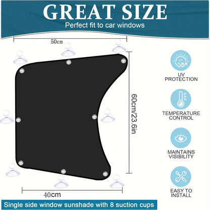 2pcs Side Sunshade Auto Heat Window Shade For RV Semi Truck