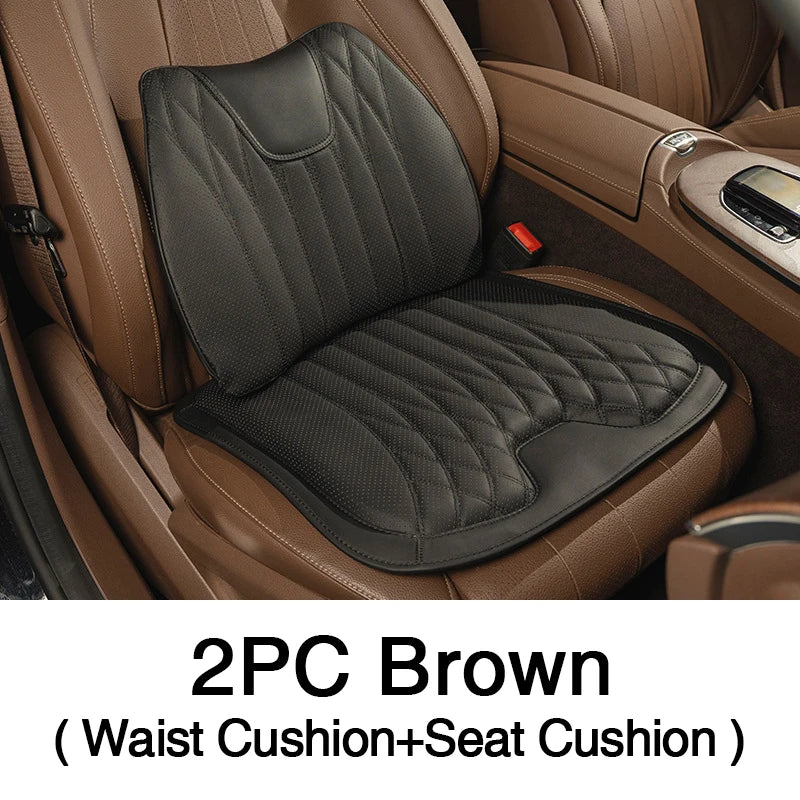 Car Seat Breathable Leather Waist Cushion Protector