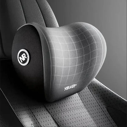 Car Headrest Lumbar Support Seat Cushion Backrest Set