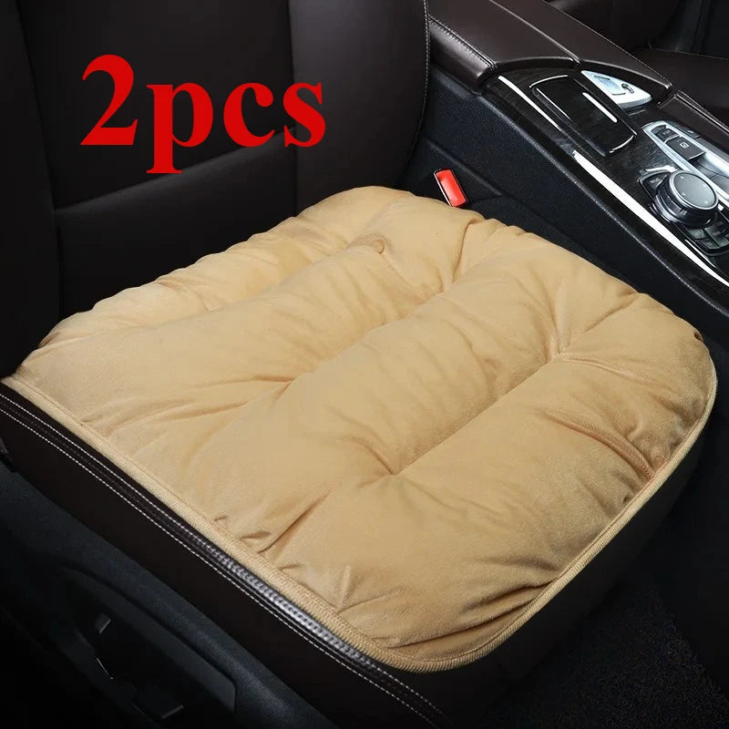 Car Seat Covers Winter Short Fleece Seat Cushions Front Pads 2 Pcs