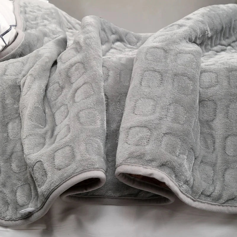 Electric Soft Flannel Heated Blanket Winter Body Warm Mat  Pad Heater