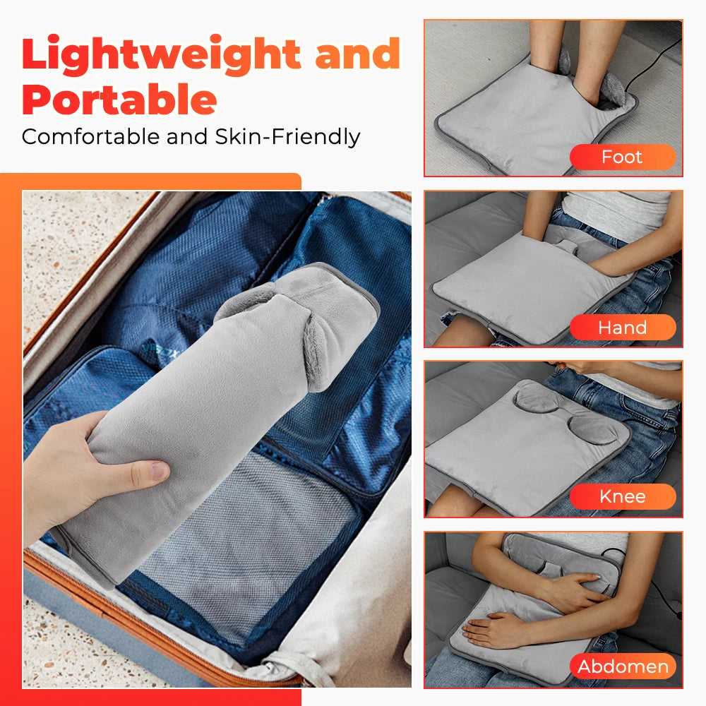Home Office Electric Foot Fast Heating Pad Foot Warmer Heater Mat with 4 Heat Levels