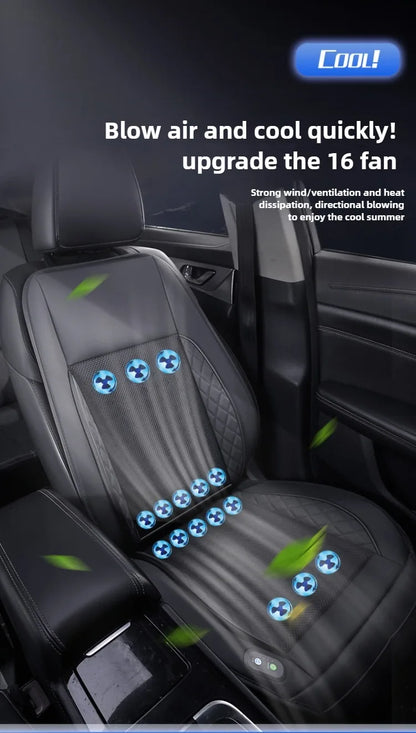 Car 12V/24V Universal Ventilated Seat Cooling 12 Fans Cushion