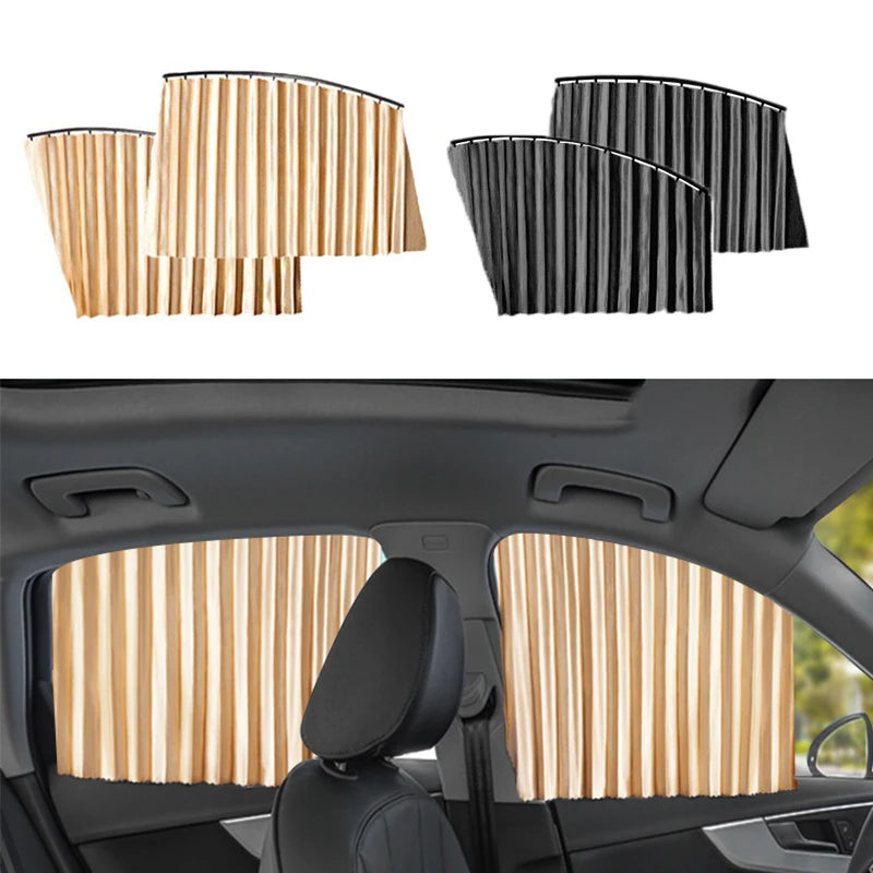 2PCS Car Magnetic Sunshade Window Curtain Privacy Sun UV Protection