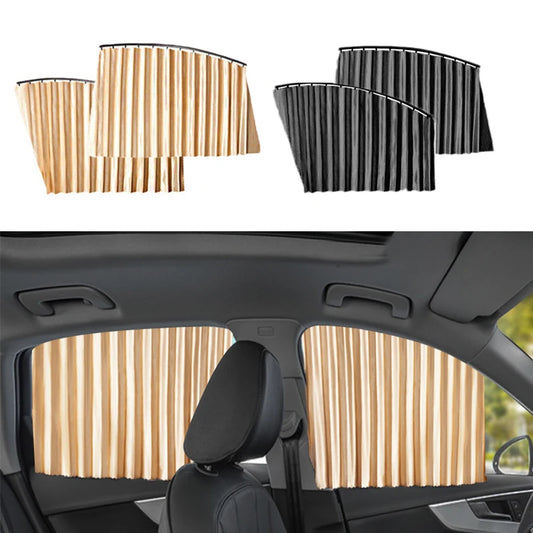 2PCS Car Magnetic Sunshade Window Curtain Privacy Sun UV Protection