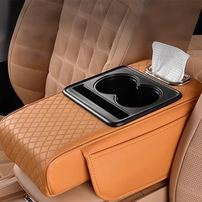 Car Armrest Cushion Organizer Mat Center Console Memory Foam Box Pads