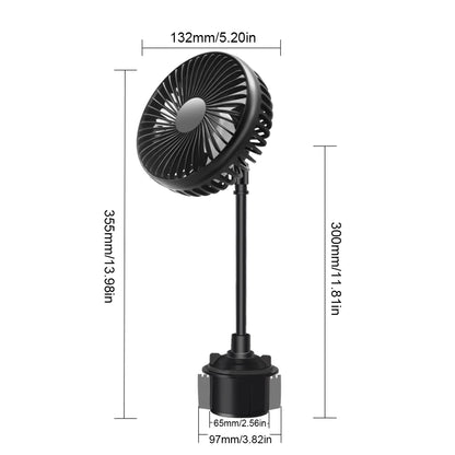 Car USB 3 Speed Powerful Quiet Rotatable Cooler Fan