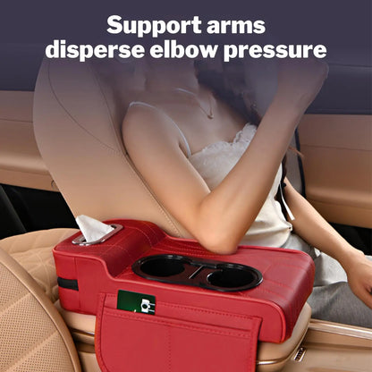 Car Armrest Cover Heightening Pad Storage Organizer