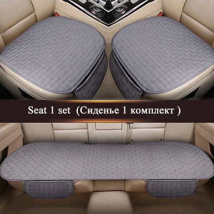 Car Flax Seat Cushion Protector Pad Front/Rear Set