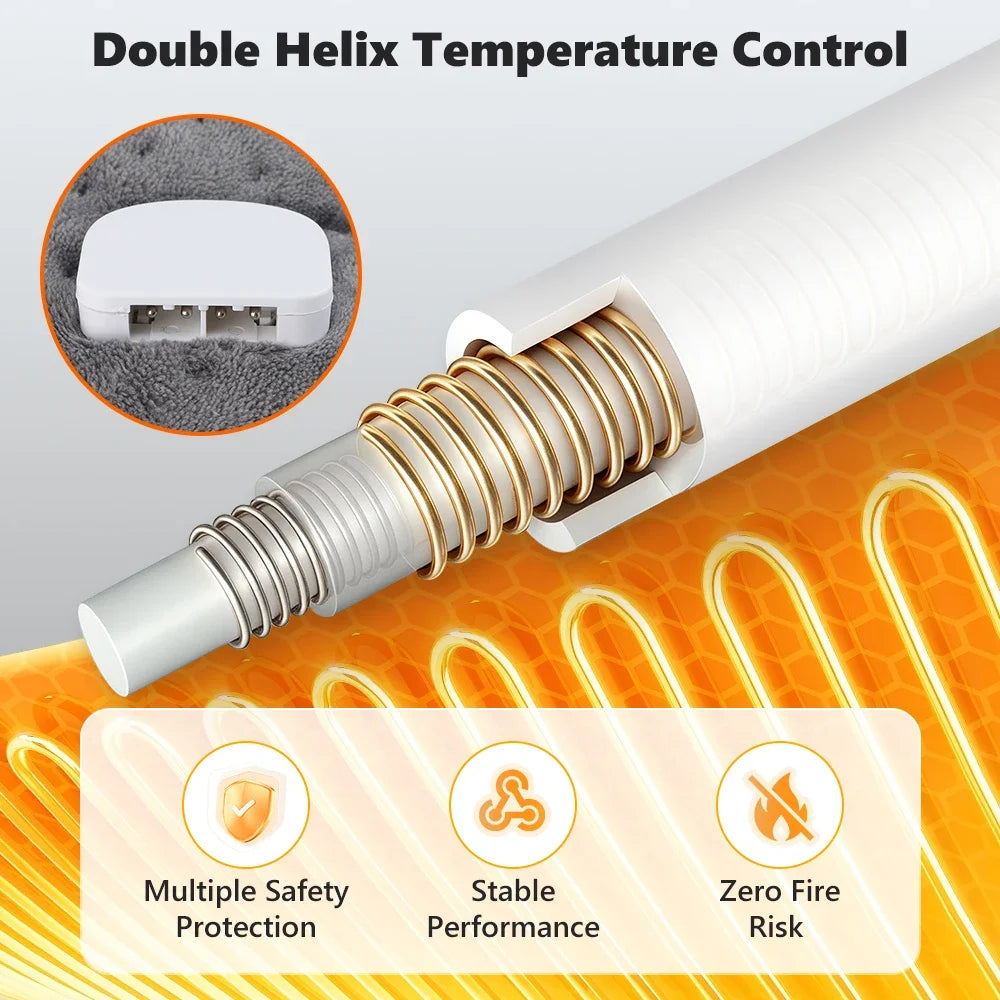 Electric Heating Pad Flannel 10 Warmth Modes 4 Timer Dual SCR Controller