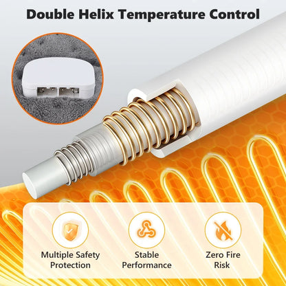 Electric Heating Pad Flannel 10 Warmth Modes 4 Timer Dual SCR Controller