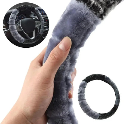 Cute Cartoon Ear Women Warm Cozy Universal  Steering Wheel Cover