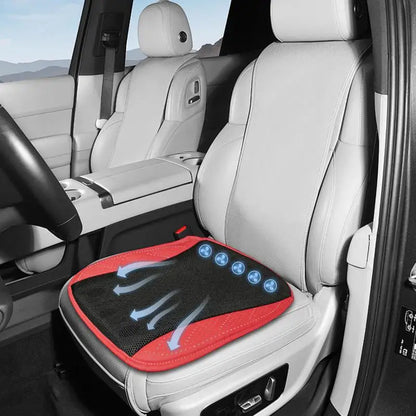 Cooling Car Seat Cushion Driver Seat Cushion with 5 Fans Breathable Three-Speed Adjustable Pad