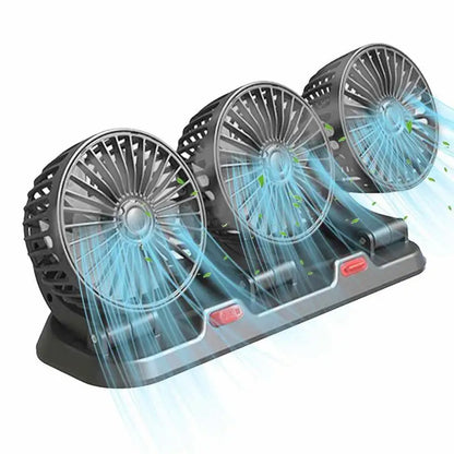 Car Electric 3 Head Silent  USB/12V/24V Cooling Fans