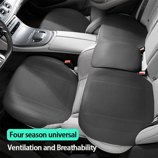 Car PU Leather Cooling Breathable Non Slip Thin All Season Universal Seat Cushion