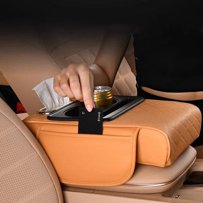 Car Armrest Cushion Organizer Mat Center Console Memory Foam Box Pads