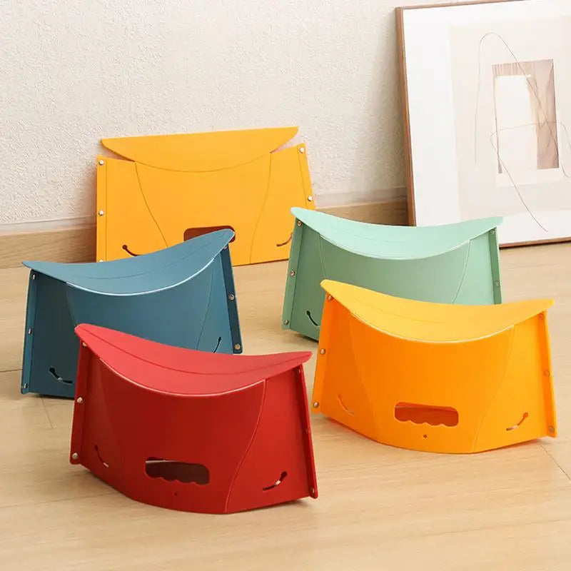 Outdoor Camping Folding Stool Plastic Chair Easy Carry Mini Seat Chair