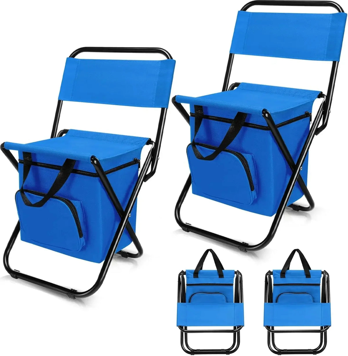 Camping Fishing Beach Stool Detachable Portable Backrest Lightweight Folding Chair