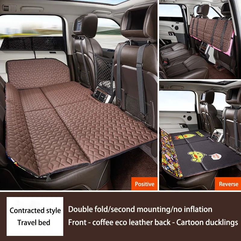 Car Non-inflatable Back Seat Folding Safety Mattress Travelling Mattress