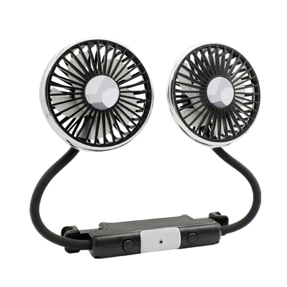 Car Seat Back 3-Speed Powerful Cooling Fan with Light