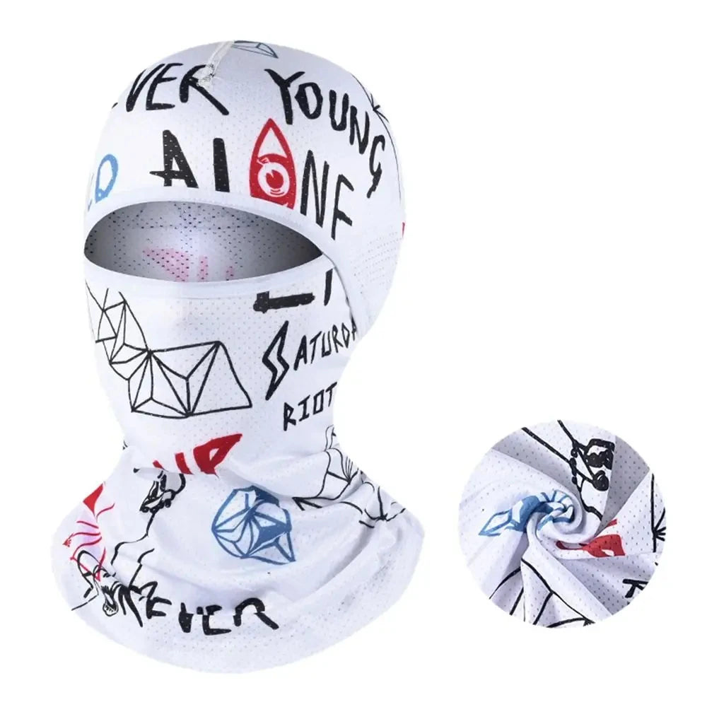 Motorcycle Cycling Summer Cool Ice Silk Full Face Sun Anti-UV Protection Face Cover Masks