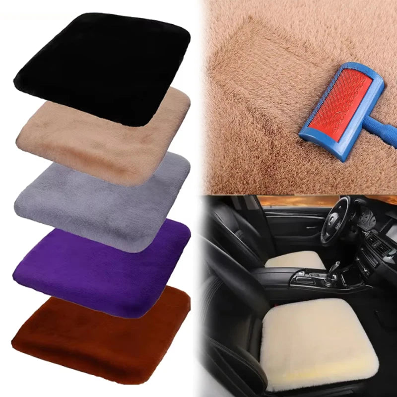 Universal Car Front Seat Plush Winter Warm Soft Seat Cushion