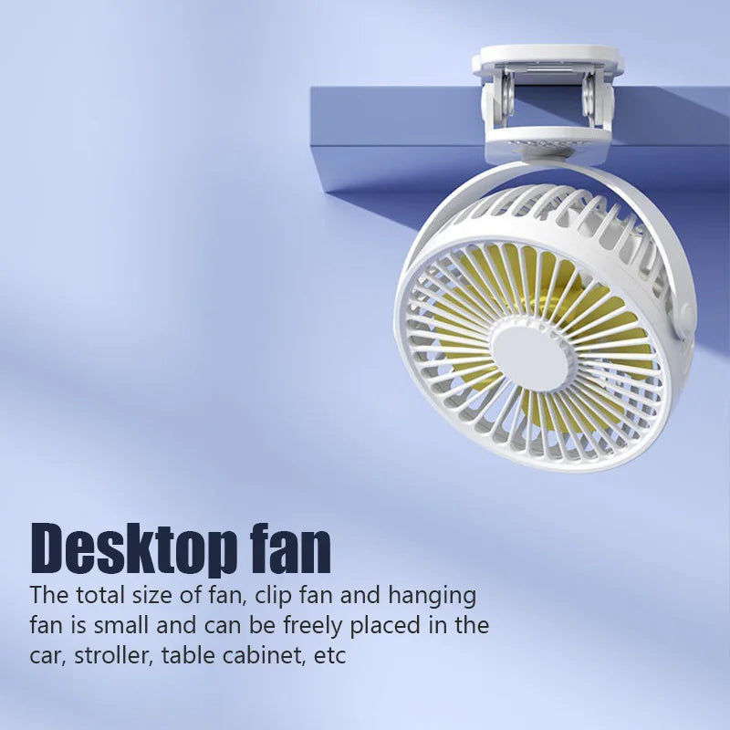 Portable Mini Hand Clip Fan USB Quiet Desktop Electric Fan Cooler