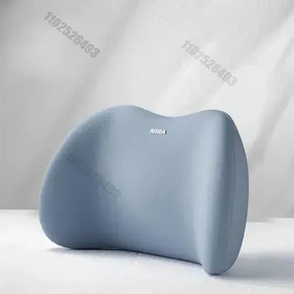 Car Headrest Lumbar Support Seat Cushion Backrest Set