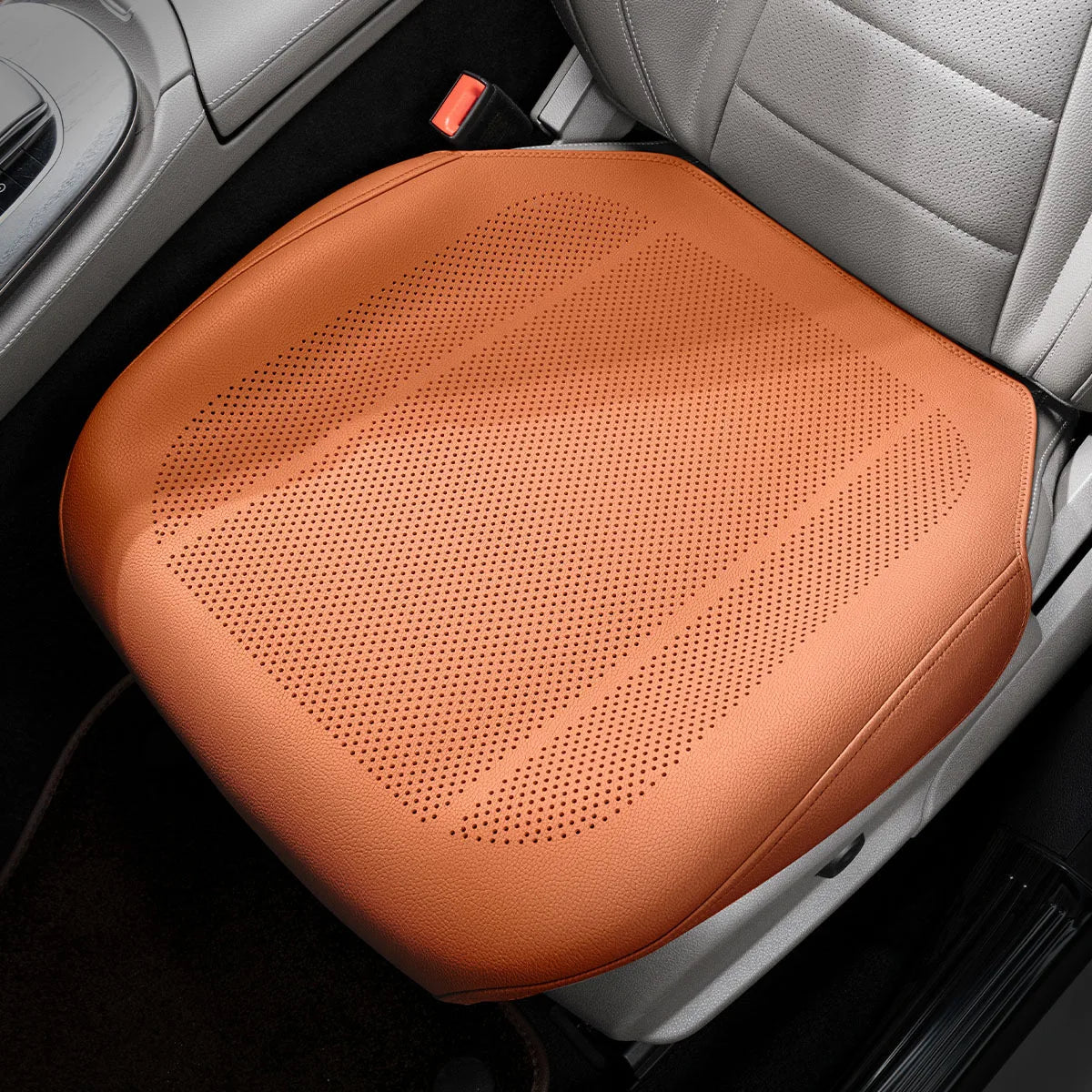 Car PU Leather Cooling Breathable Non Slip Thin All Season Universal Seat Cushion