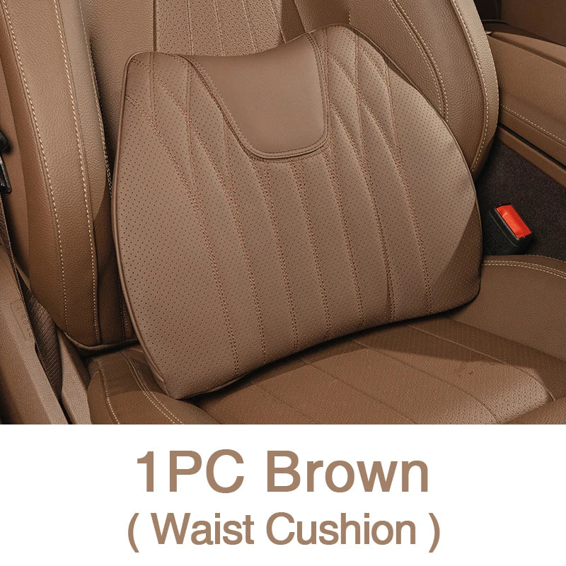 Car Seat Breathable Leather Waist Cushion Protector