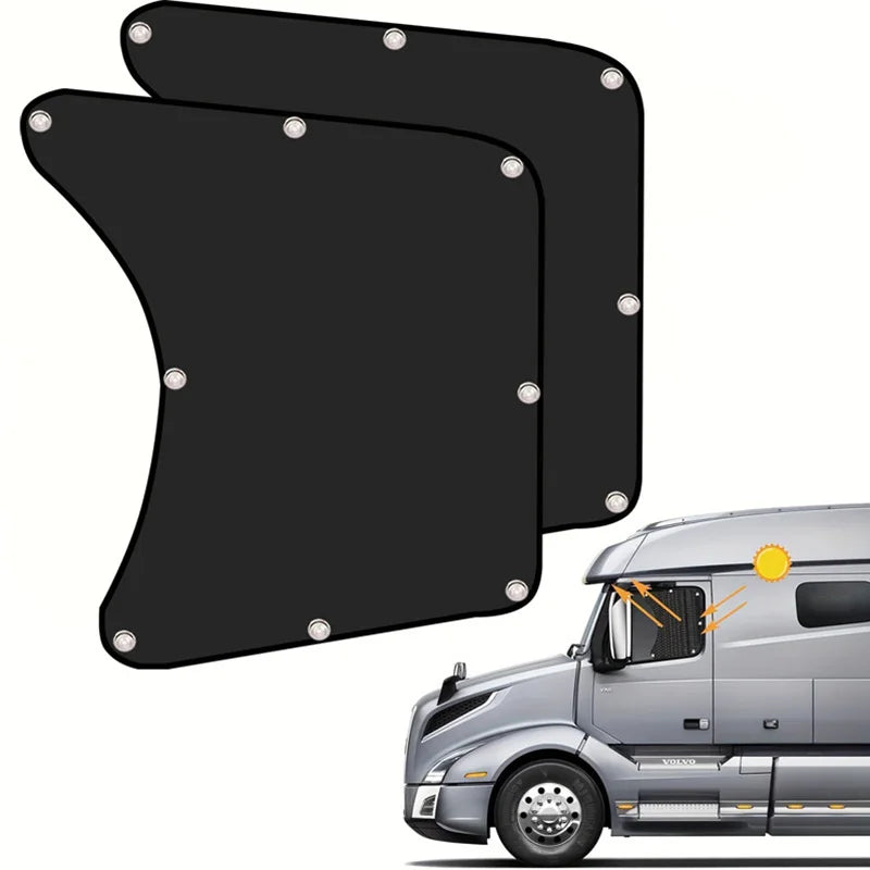 2pcs Side Sunshade Auto Heat Window Shade For RV Semi Truck