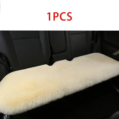 Car Multicolor Plush Fur Seat Cushion Winter Warmth Thick Wool Square Cushion Set