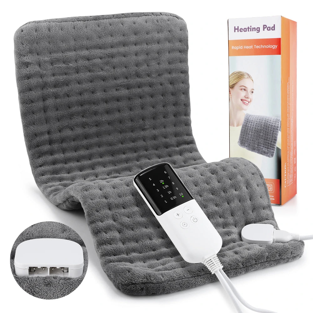 Electric Heating Pad Flannel 10 Warmth Modes 4 Timer Dual SCR Controller