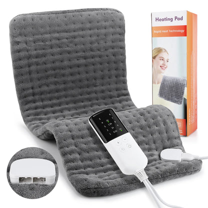 Electric Heating Pad Flannel 10 Warmth Modes 4 Timer Dual SCR Controller