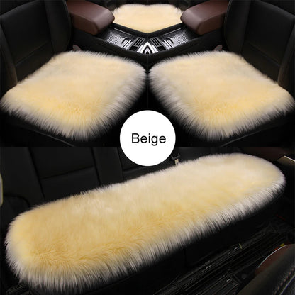 Artificial Wool Car Seat Cushion Winter Plush Auto Seat Cloak Universal Warm Car Seat Cover