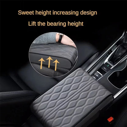Car Armrest Boost Pad Heighten Leather Protection Cushion