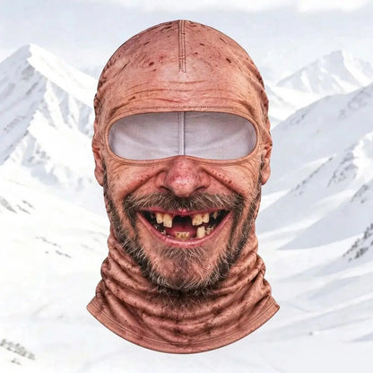 Funny 3D Face Balaclava Hat Full Face Motorcycle Riding Skiing Face Mask