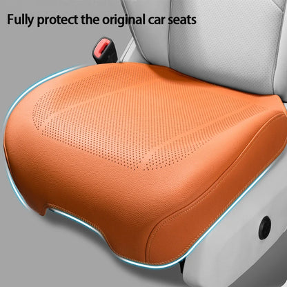 Car PU Leather Cooling Breathable Non Slip Thin All Season Universal Seat Cushion