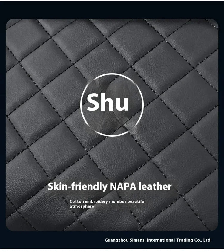 Car PU Leather Armrest Box Heightening Pad Tissue Organizer