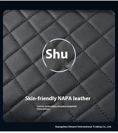 Car PU Leather Armrest Box Heightening Pad Tissue Organizer