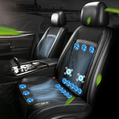 16Fans 12V 24V 3D Spacer Car Summer Cool Air Seat Cushion