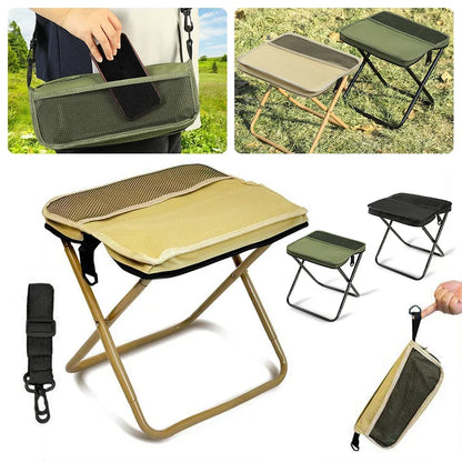 Camping Foldable Backpack Stool Portable Satchel Pen Bag Lightweight Fishing Travel Chair