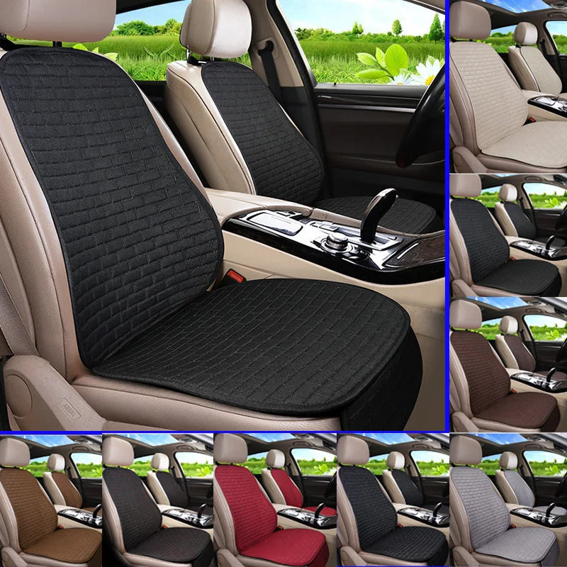 Car Flax Seat Cushion Protector Pad Front/Rear Set