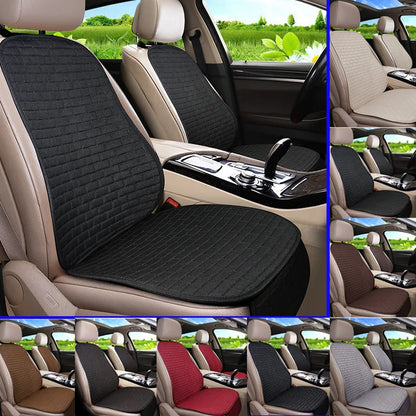 Car Flax Seat Cushion Protector Pad Front/Rear Set